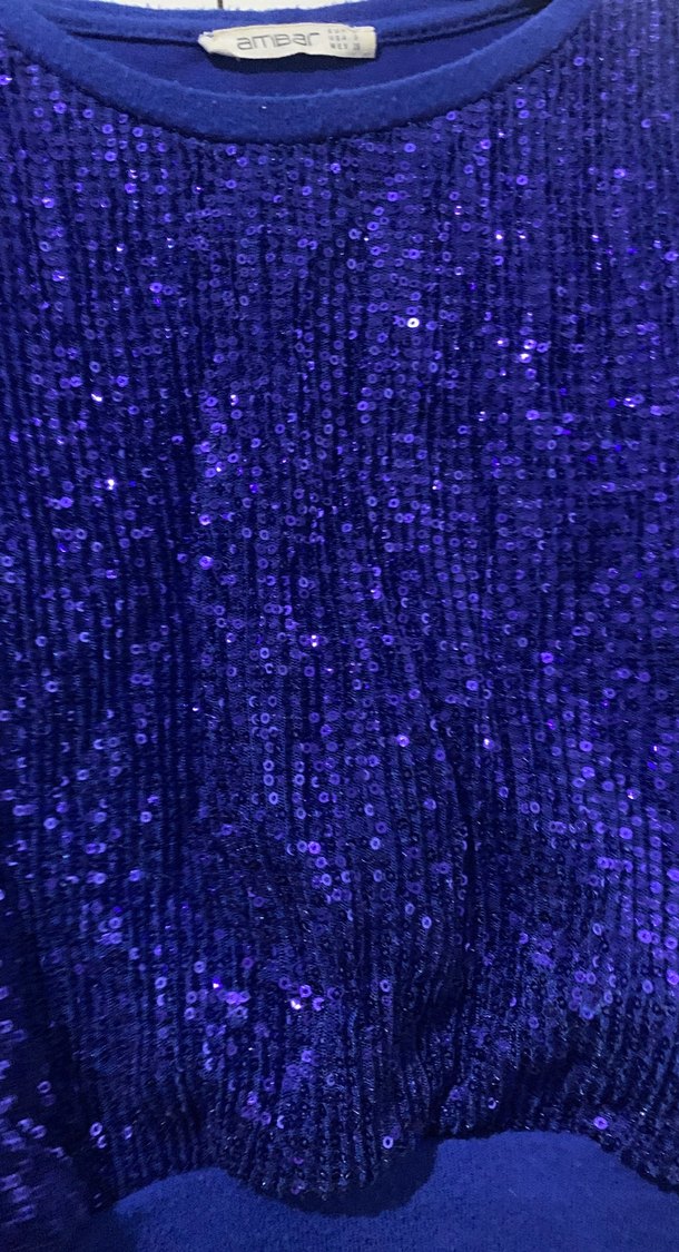 Parlak Mavi Kadın Mini Triko - Görsel 5