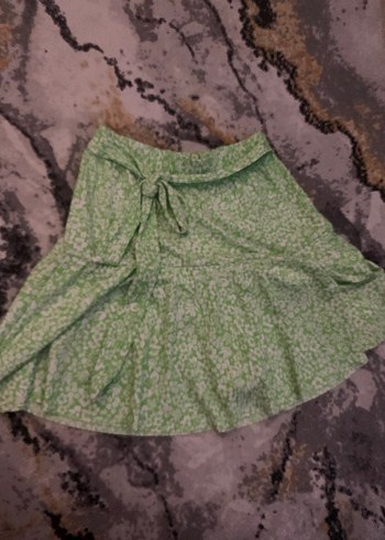 Yeşil Pilili Mini Etek - Görsel 2