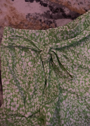 Yeşil Pilili Mini Etek - Görsel 4