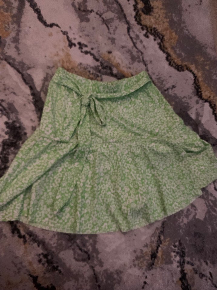 Yeşil Pilili Mini Etek - Görsel 2