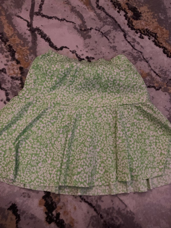 Yeşil Pilili Mini Etek - Görsel 3