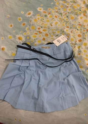 Mavi Piliseli Mini Etek - Görsel 4