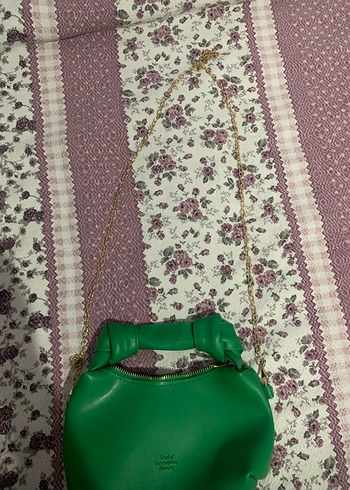 Yeşil Zincir Detaylı Kadın Çanta - Görsel 2