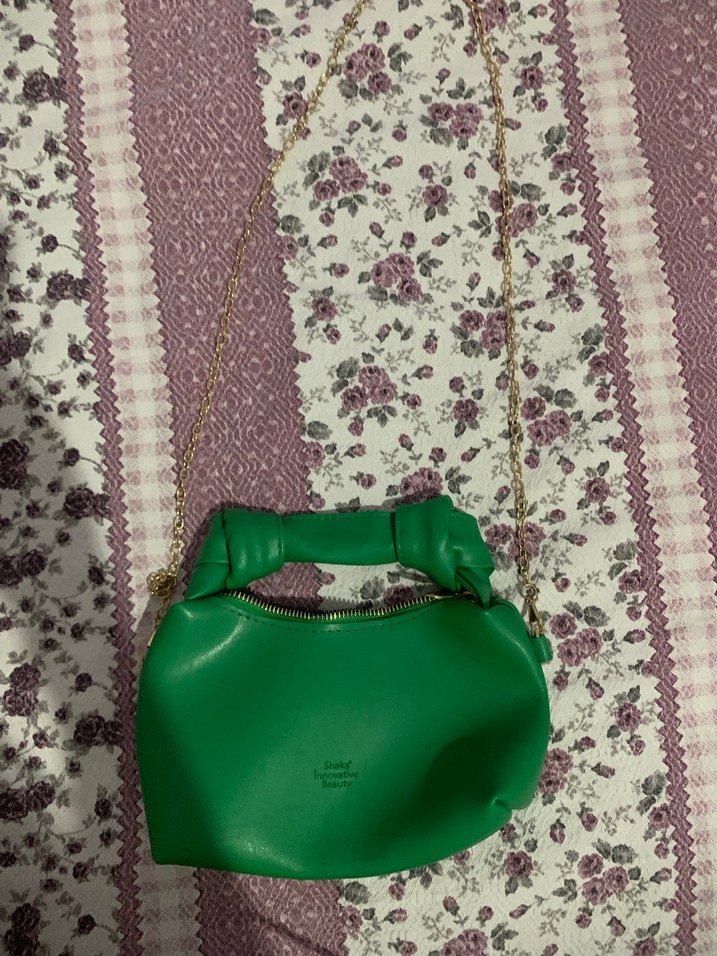 Yeşil Zincir Detaylı Kadın Çanta - Görsel 3