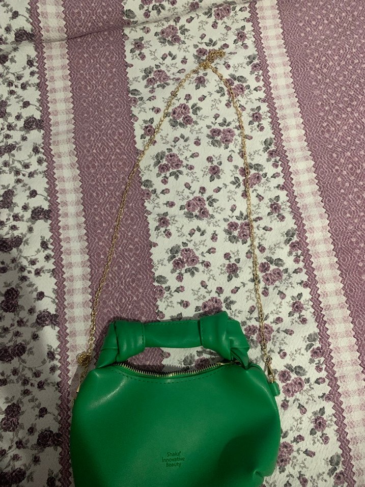 Yeşil Zincir Detaylı Kadın Çanta - Görsel 2