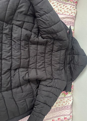 xs Beden siyah Renk Kadın Siyah Uzun Kışlık Fermuarlı Mont