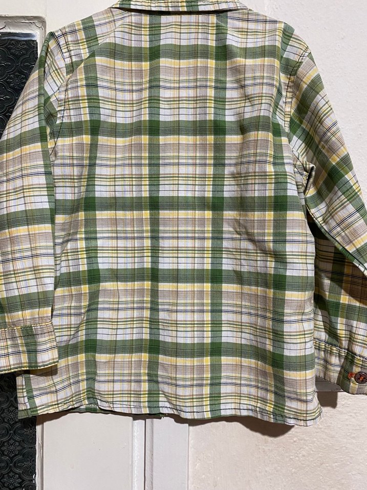 Düğmeli Ekose Erkek Çocuk Gömlek - Görsel 4