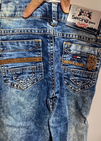 Mavi Çocuk Kot Pantolon - Görsel 5