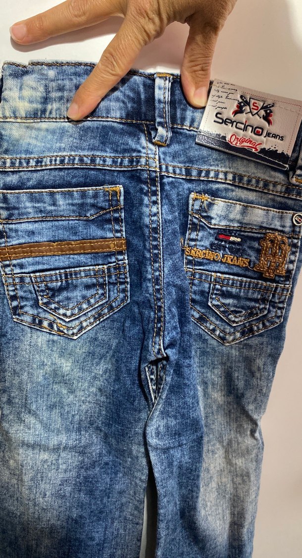 Mavi Çocuk Kot Pantolon - Görsel 5