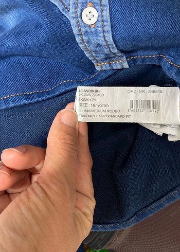 Erkek Çocuk Mavi Denim Uzun Kollu Gömlek - Görsel 5