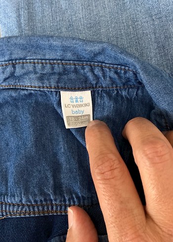 Erkek Çocuk Mavi Denim Uzun Kollu Gömlek - Görsel 4