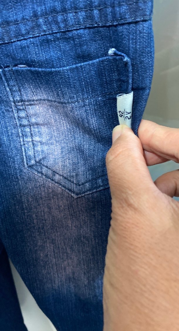 Erkek Çocuk Gri Düğmeli Slim Denim Pantolon - Görsel 3