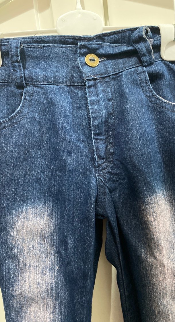 Erkek Çocuk Gri Düğmeli Slim Denim Pantolon - Görsel 4