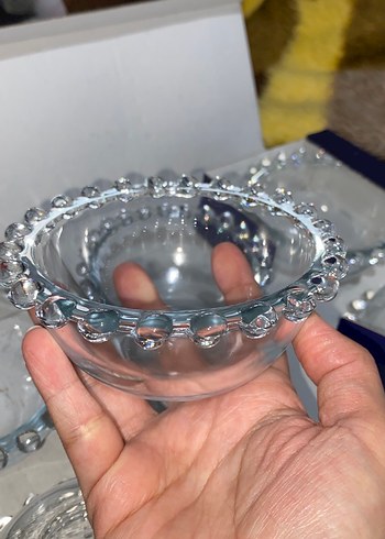 Mavi Cam İşlemeli Kase Seti - Görsel 4