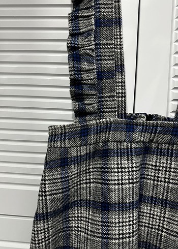 Gri Ekoseli Pilili Kadın Mini Jile - Görsel 3