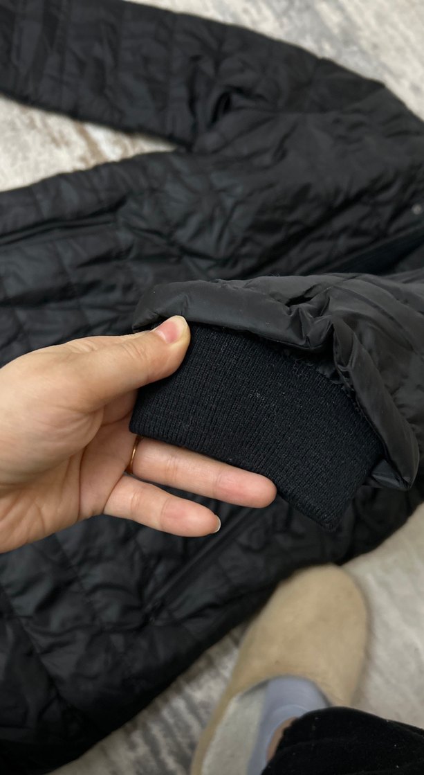 Siyah Kadın Kapüşonlu Günlük Mont - Görsel 5