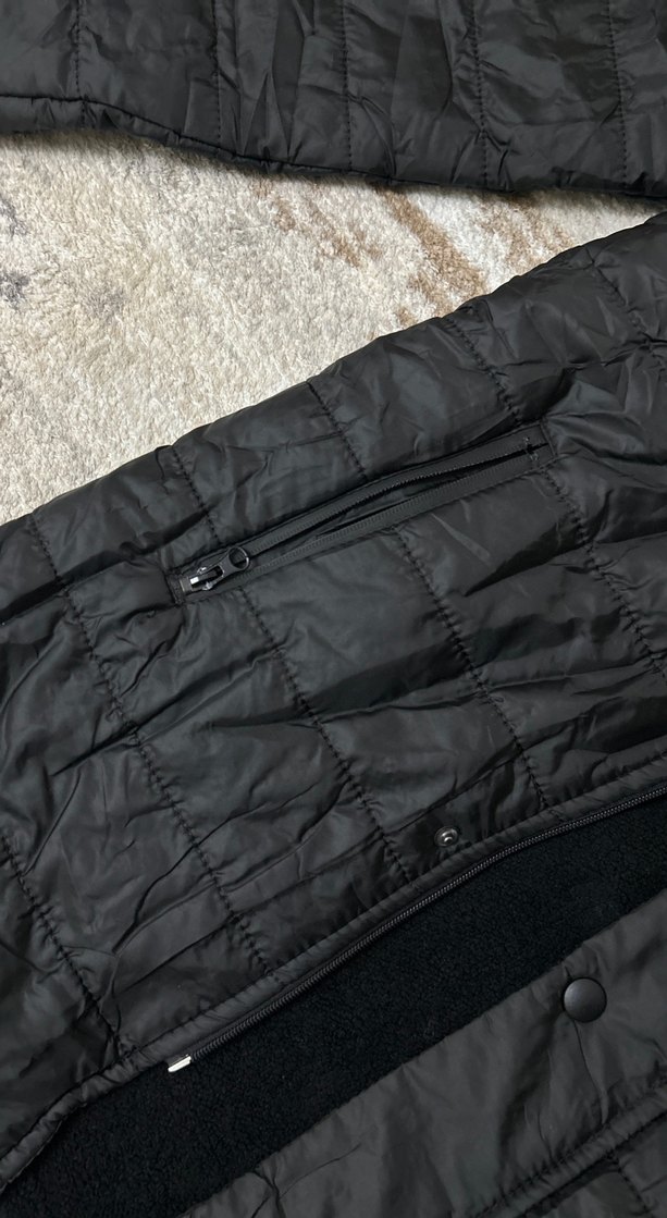 Siyah Kadın Kapüşonlu Günlük Mont - Görsel 4