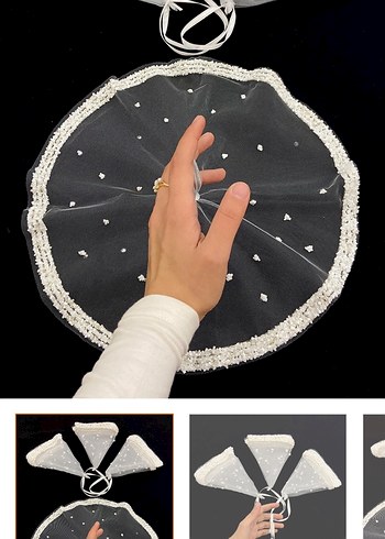 Beyaz Saten Platform Topuklu Kadın Abiye Ayakkabı - Görsel 2