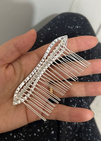 İnci ve Taşlı Metal Saç Tarağı - Görsel 2