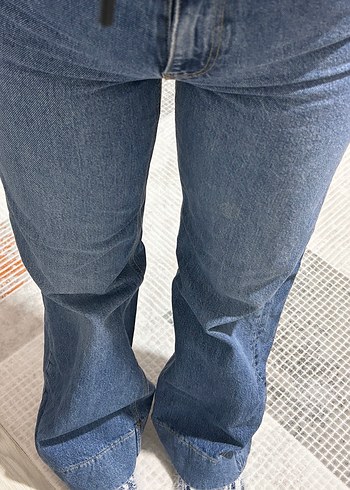 Bol Kesim Midi Kot Pantolon - Görsel 6