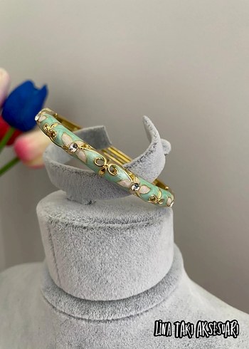 Turkuaz Boncuklu Yılan Desenli Kadın Bileklik - Görsel 6