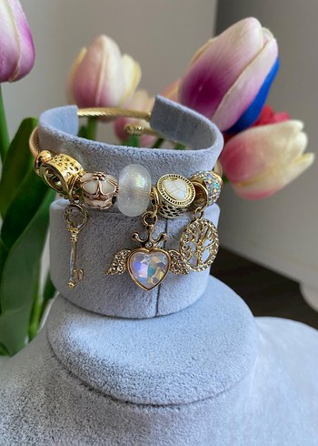 Altın Renkli Boncuklu Bohem Bileklik - Görsel 6