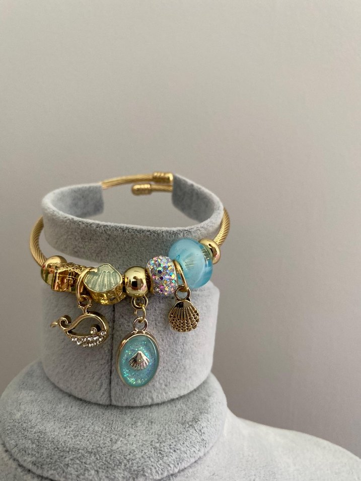 Altın Renkli Boncuklu Bohem Bileklik - Görsel 5