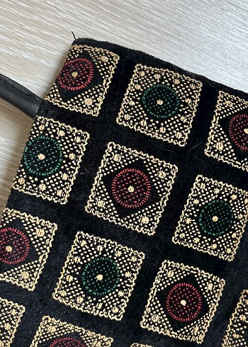 Kahverengi Desenli Bohem Kadın Çanta - Görsel 5