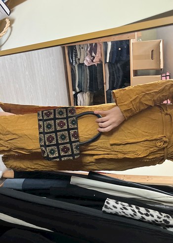 Kahverengi Desenli Bohem Kadın Çanta - Görsel 3