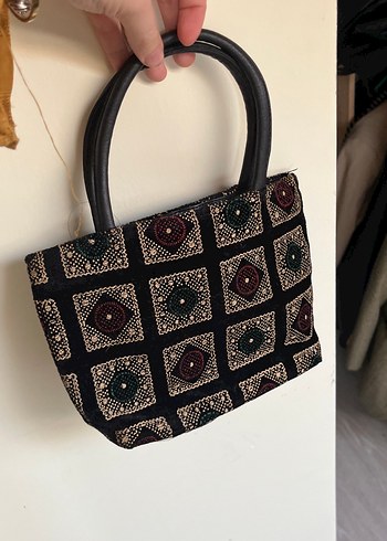 Kahverengi Desenli Bohem Kadın Çanta - Görsel 4