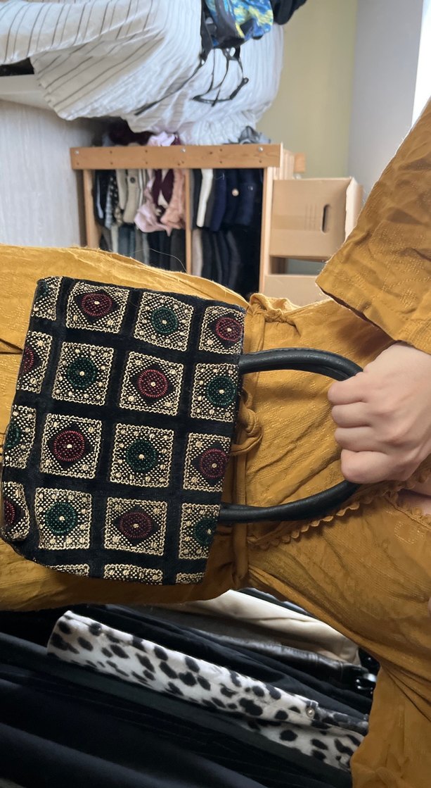 Kahverengi Desenli Bohem Kadın Çanta - Görsel 2