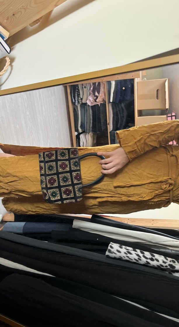 Kahverengi Desenli Bohem Kadın Çanta - Görsel 3