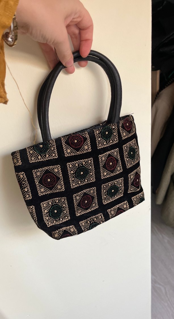 Kahverengi Desenli Bohem Kadın Çanta - Görsel 4