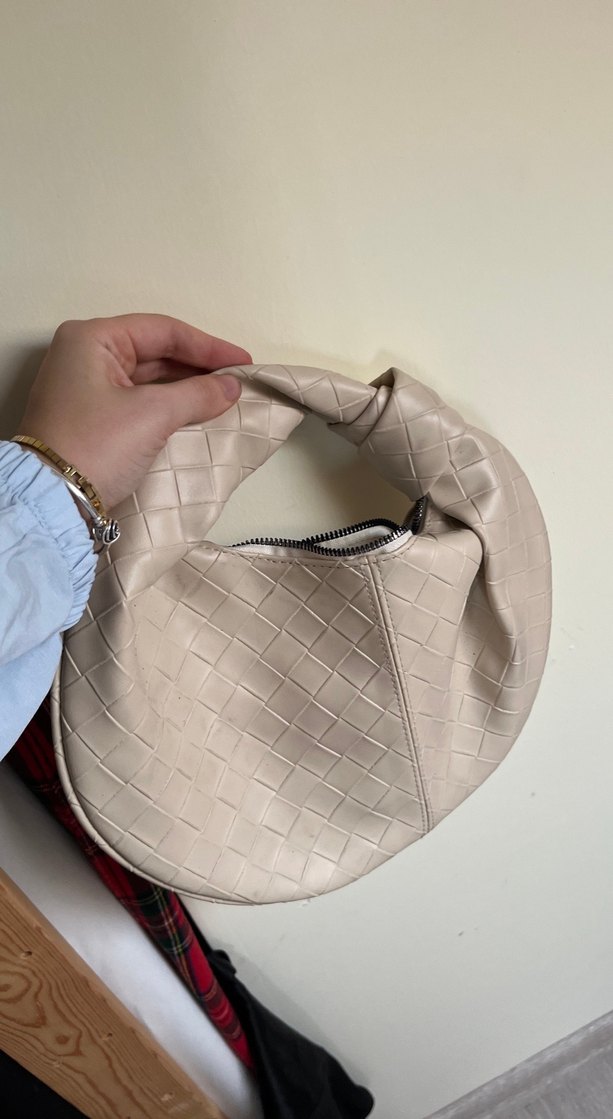 Bej örgü çanta - Görsel 5