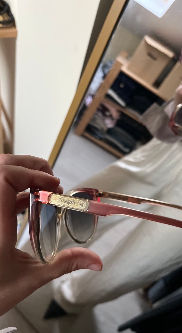 Gri Transparan Kadın Güneş Gözlüğü ysl - Görsel 3