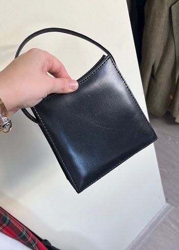 Parlak Siyah Yılan Desenli Deri Kadın Çanta - Görsel 7