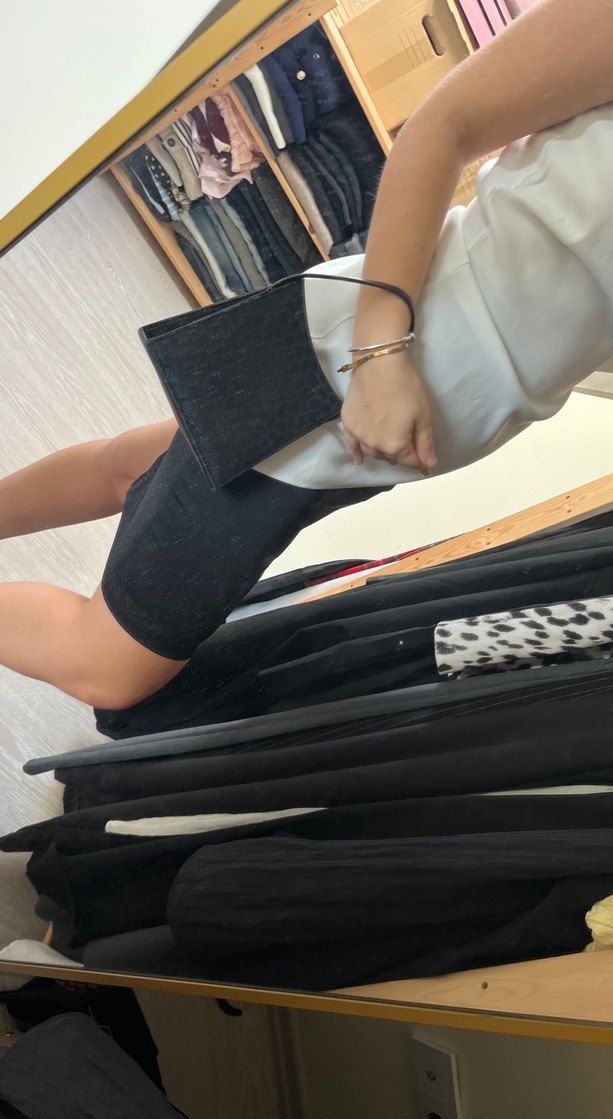 Parlak Siyah Yılan Desenli Deri Kadın Çanta - Görsel 4