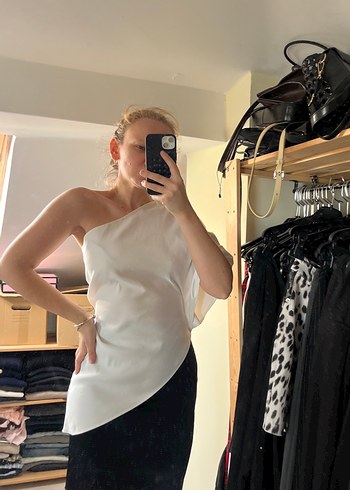 Zara asimetrik gömlek - Görsel 5