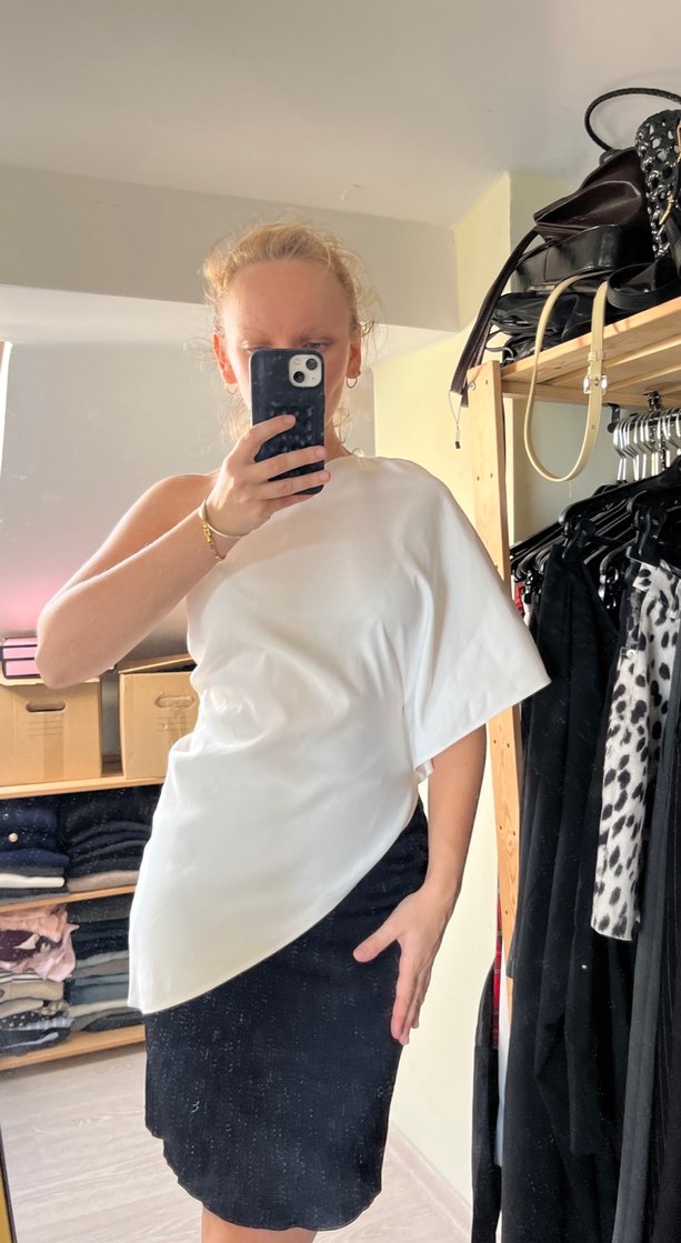 Zara asimetrik gömlek - Görsel 3