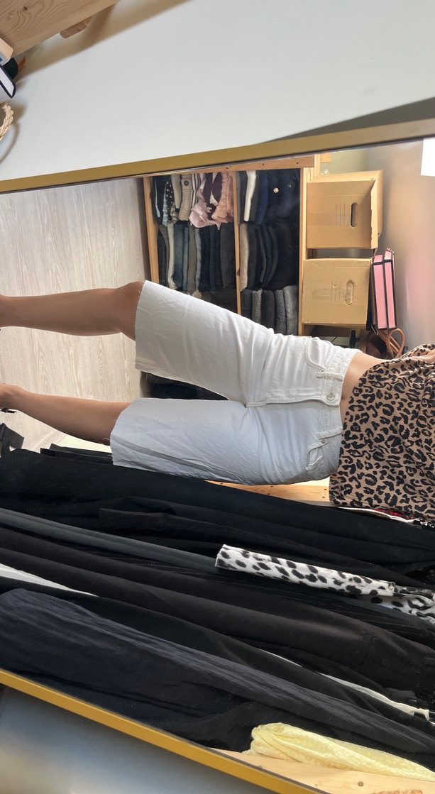 Beyaz kot bermuda bershka - Görsel 4