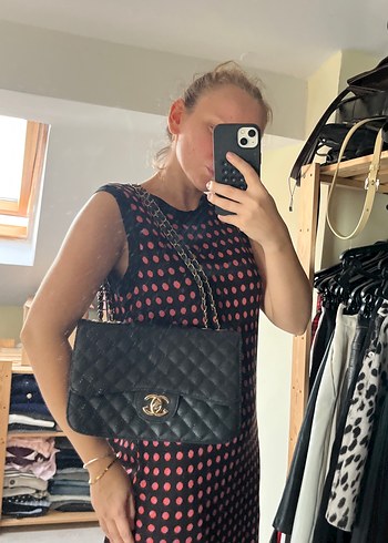 Tokalı Siyah Deri Kadın Omuz Çantası - Görsel 2