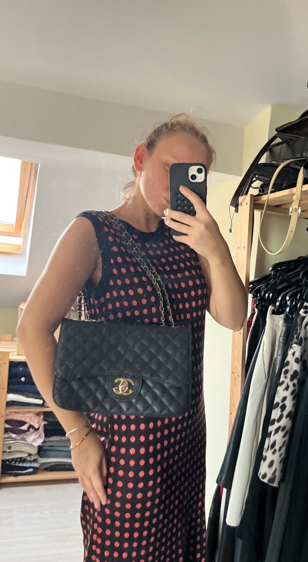 Tokalı Siyah Deri Kadın Omuz Çantası - Görsel 2