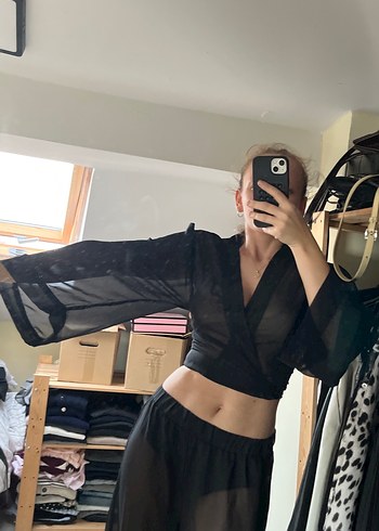 Siyah Uzun Kollu Gotik Kadın takım - Görsel 5