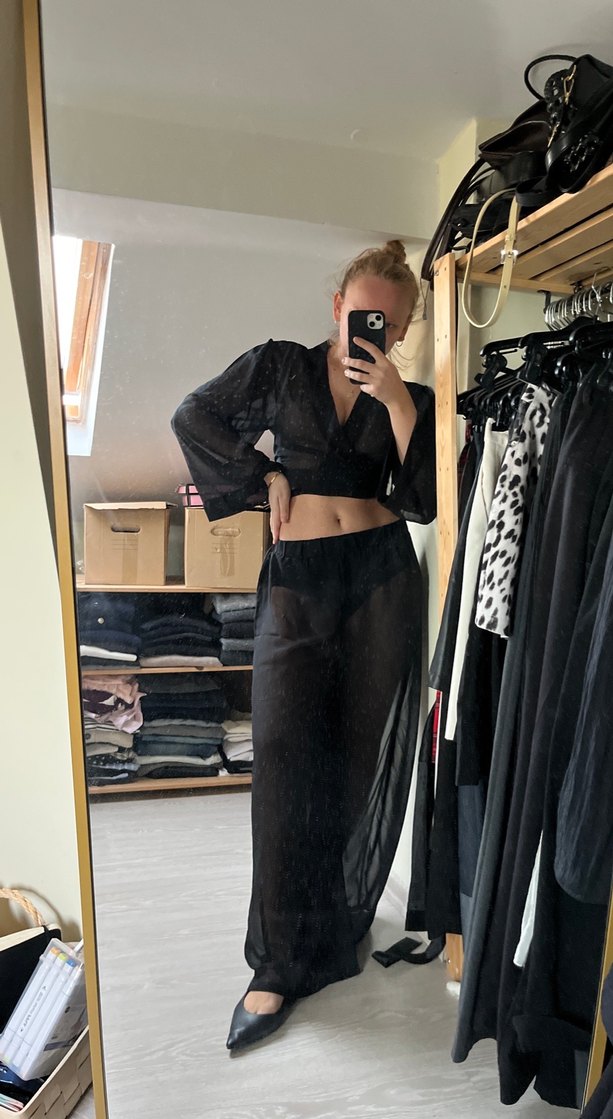 Siyah Uzun Kollu Gotik Kadın takım - Görsel 2