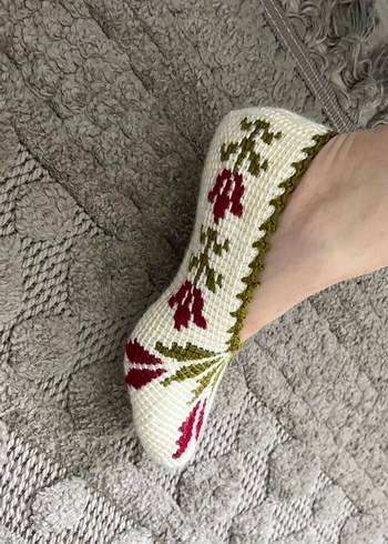 Örgü kadın patik - Görsel 5