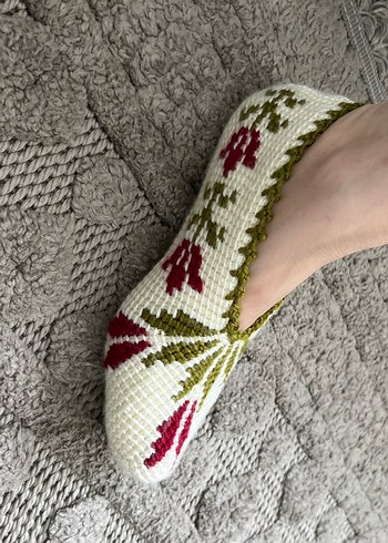 Örgü kadın patik - Görsel 4