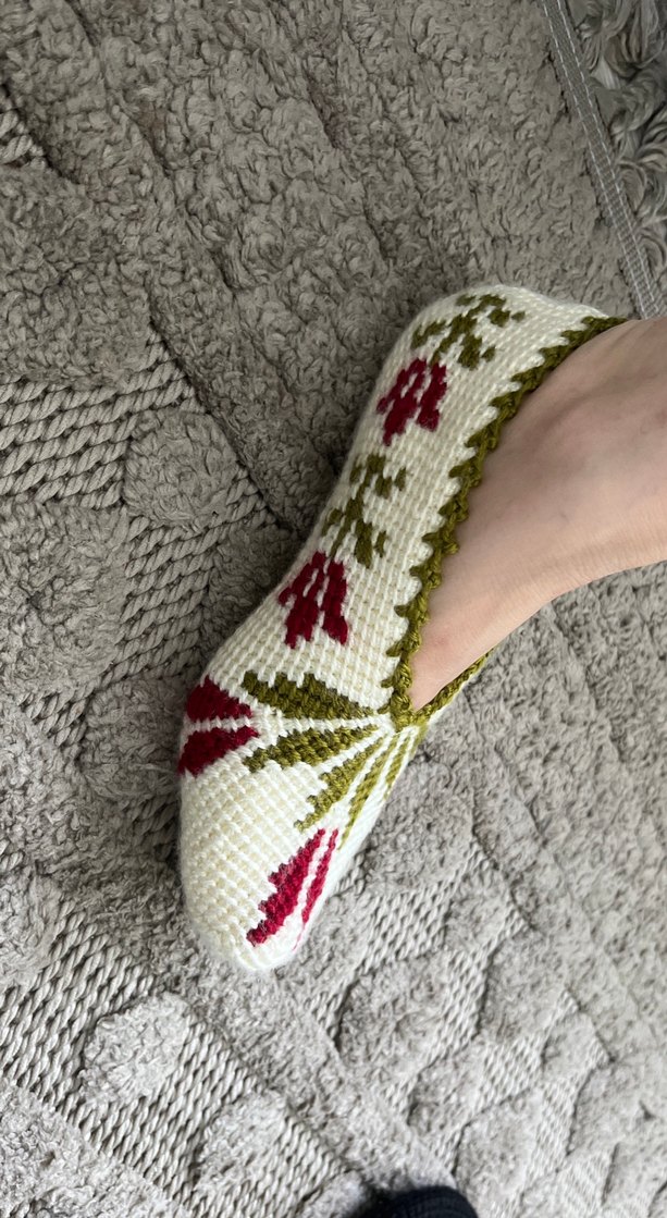 Örgü kadın patik - Görsel 4