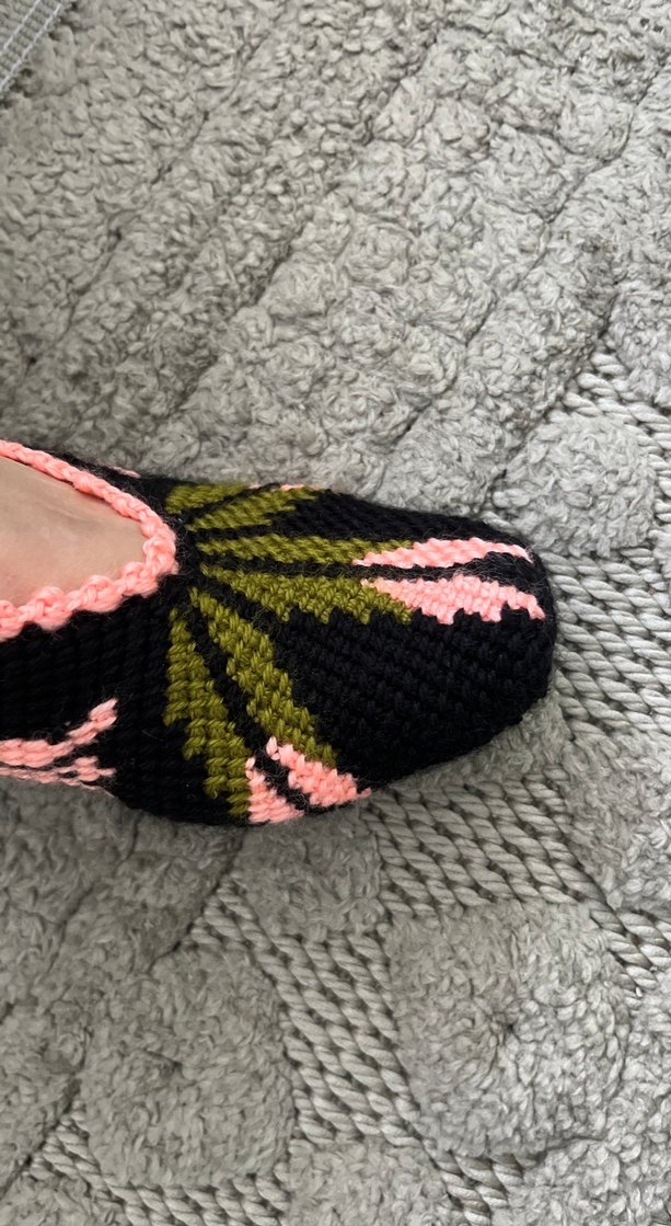 Nakışlı Örgü Kadın Terlik - Görsel 2