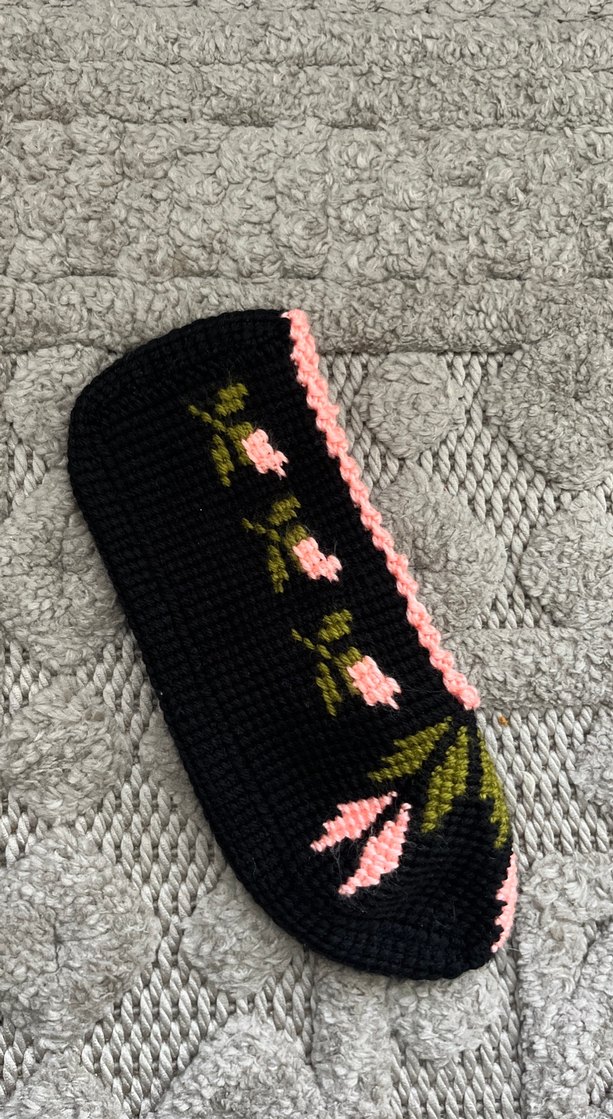 Nakışlı Örgü Kadın Terlik - Görsel 3