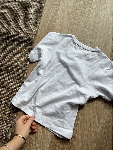 xs Beden beyaz Renk Crop baby tee kate moss
